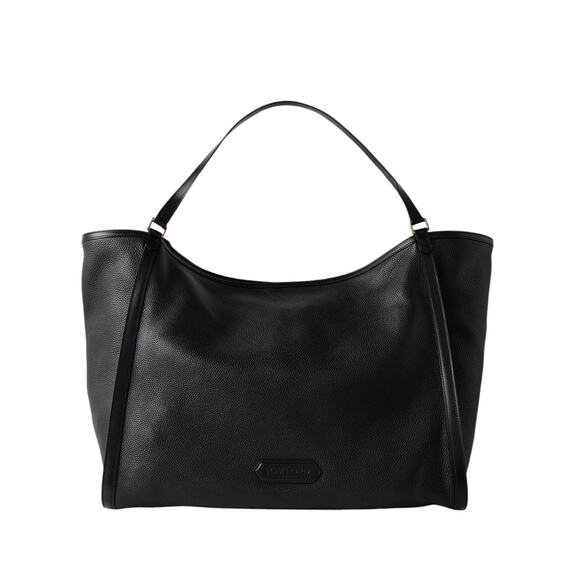 TOM FORD Large Full Grain Leather Tote Bag in Black